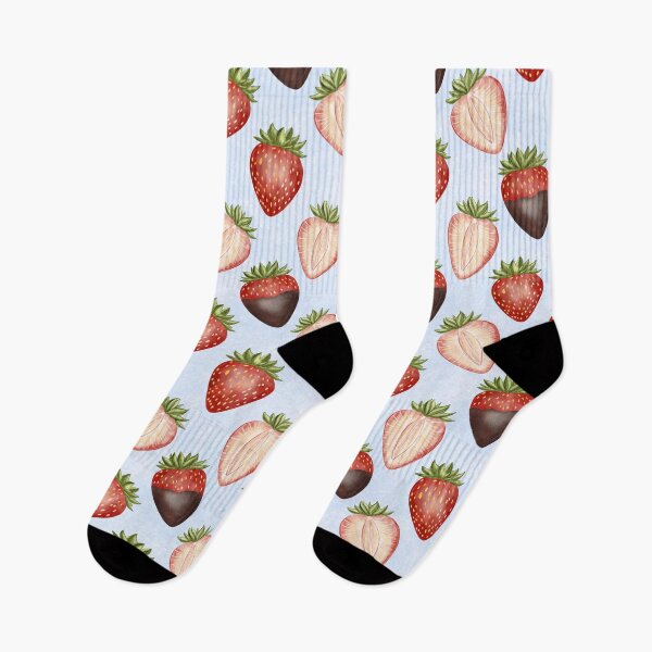 Item preview, Juicy Strawberry Hand Drawn Seamless Pattern designed and sold by Retro Street Studios.