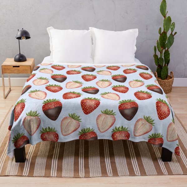 Item preview, Juicy Strawberry Hand Drawn Seamless Pattern designed and sold by Retro Street Studios.