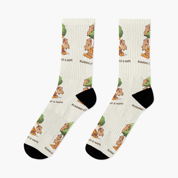 Item preview, Running on Fruit & Naps – Orange Tree Capybaras designed and sold by BCapybara.