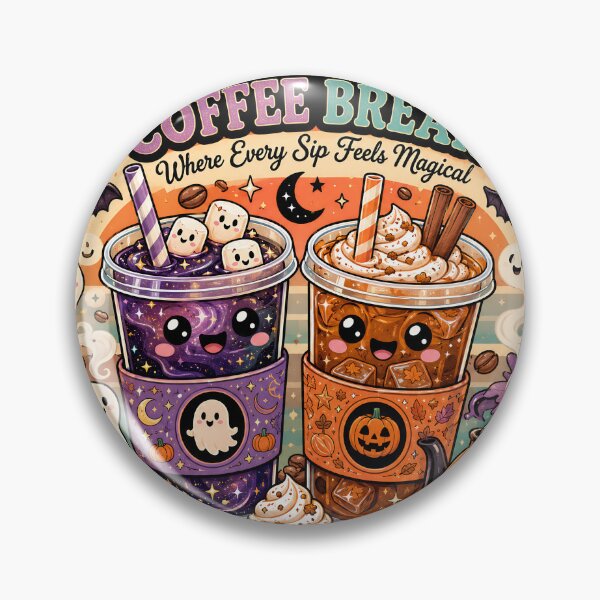 Item preview, Haunted Coffee Break Cute Halloween Coffee T-Shirt | Kawaii Ghost Pumpkin Spooky Autumn Design designed and sold by Rx Graphic Studio.