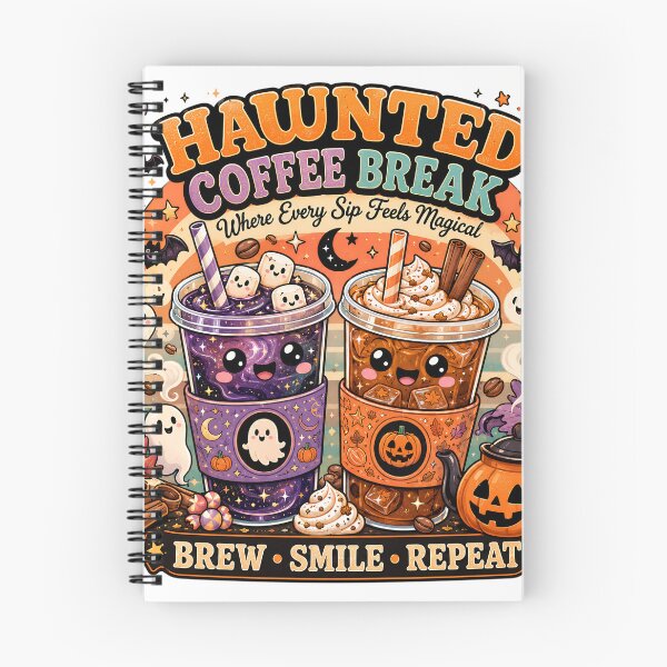 Item preview, Haunted Coffee Break Cute Halloween Coffee T-Shirt | Kawaii Ghost Pumpkin Spooky Autumn Design designed and sold by Rx Graphic Studio.