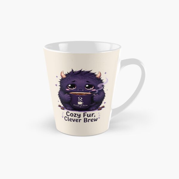 Item preview, Cozy Fur Clever Brew Cute Coffee Monster designed and sold by House of Rein.