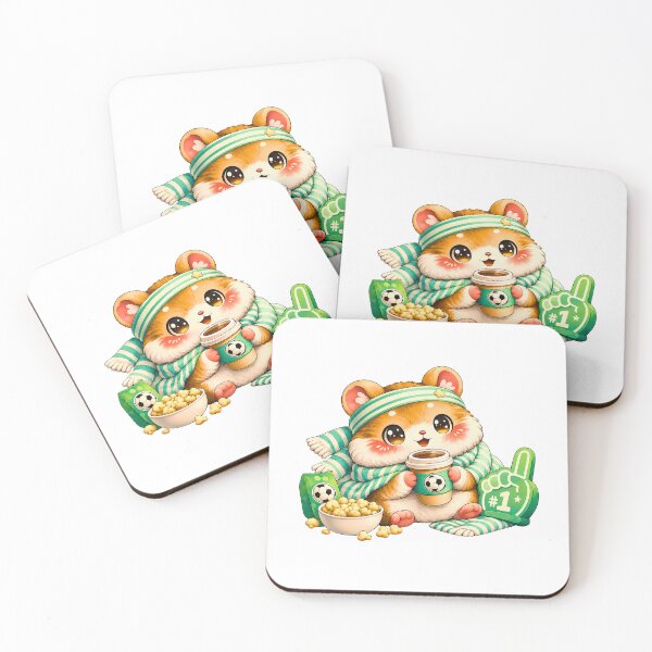 Item preview, Coffee & Football Hamster ☕⚽ Cute Kawaii Match Day Sticker designed and sold by Pick'n Quick.
