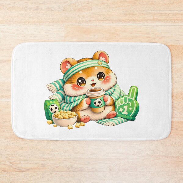 Item preview, Coffee & Football Hamster ☕⚽ Cute Kawaii Match Day Sticker designed and sold by Pick'n Quick.