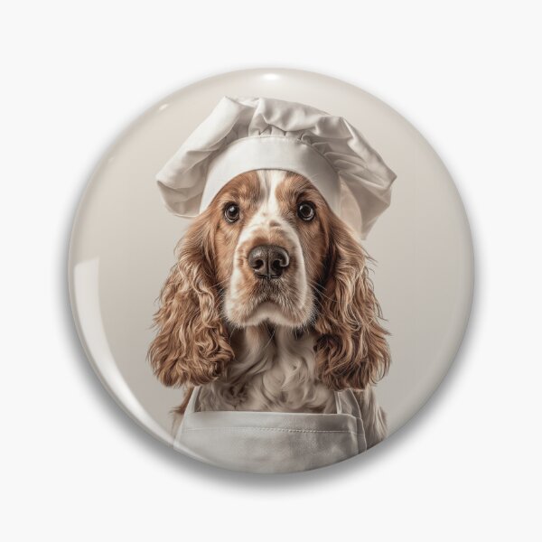 Item preview, Funny English Cocker Spaniel Dog Chef Realistic Animal Cooking Humor Art designed and sold by LazyOwlStore.