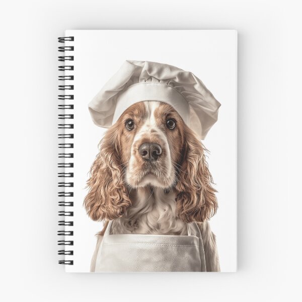 Item preview, Funny English Cocker Spaniel Dog Chef Realistic Animal Cooking Humor Art designed and sold by LazyOwlStore.