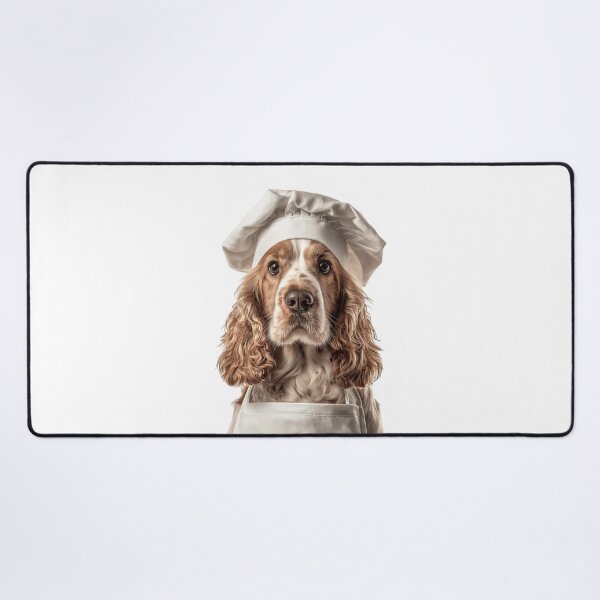 Item preview, Funny English Cocker Spaniel Dog Chef Realistic Animal Cooking Humor Art designed and sold by LazyOwlStore.