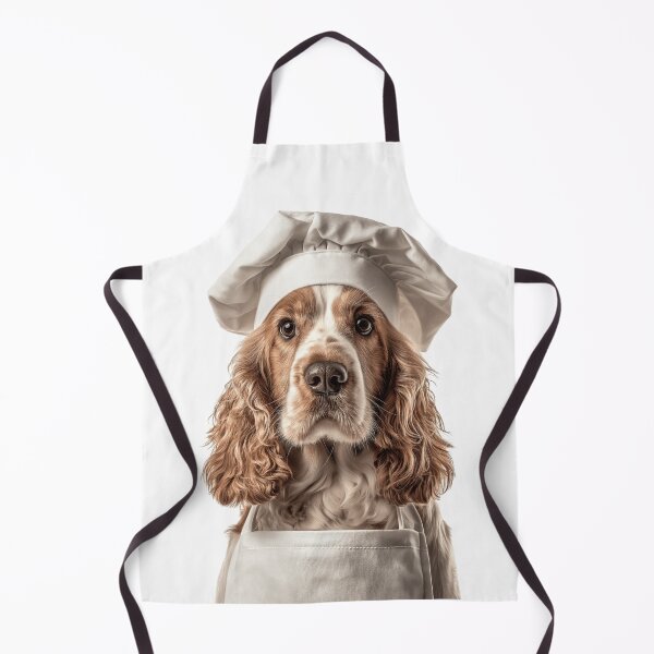 Item preview, Funny English Cocker Spaniel Dog Chef Realistic Animal Cooking Humor Art designed and sold by LazyOwlStore.