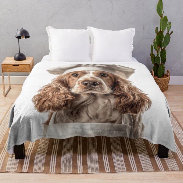 Item preview, Funny English Cocker Spaniel Dog Chef Realistic Animal Cooking Humor Art designed and sold by LazyOwlStore.