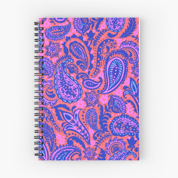 Item preview, Colorful paisley pattern in red and blue designed and sold by bokasin.