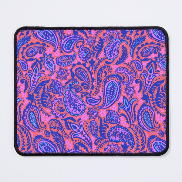 Item preview, Colorful paisley pattern in red and blue designed and sold by bokasin.