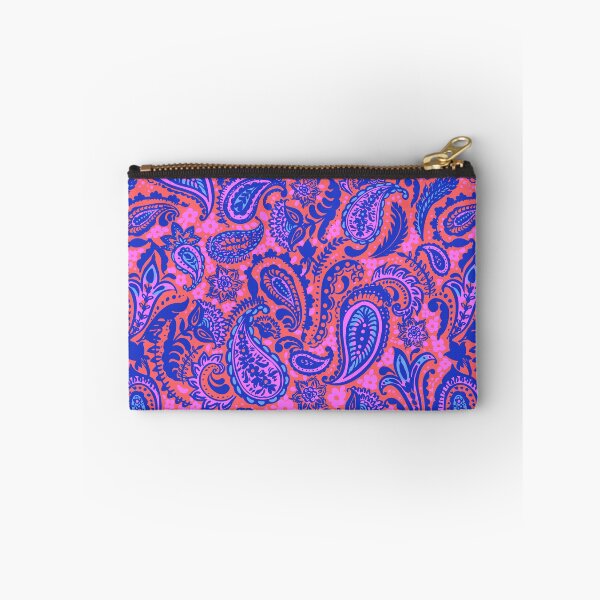 Item preview, Colorful paisley pattern in red and blue designed and sold by bokasin.