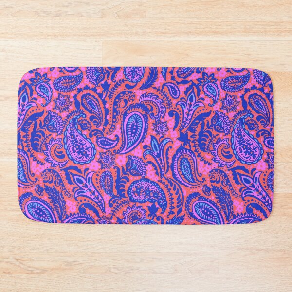 Item preview, Colorful paisley pattern in red and blue designed and sold by bokasin.