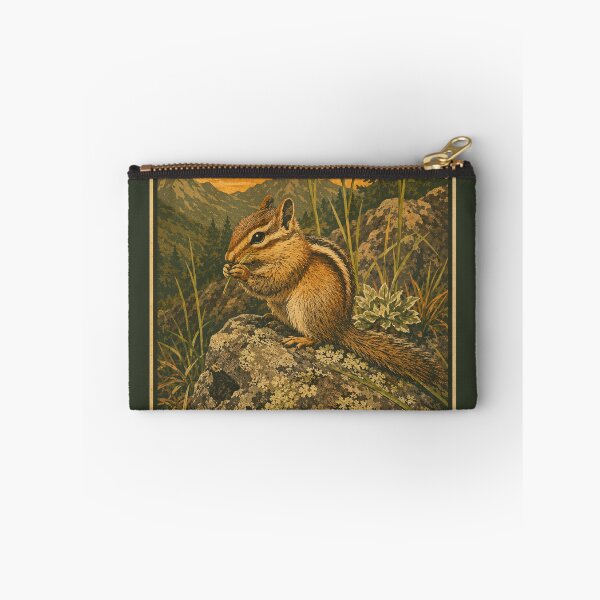 Item preview, Vintage Chipmunk Mountain Wildlife Art designed and sold by TheFableFoxStudio.