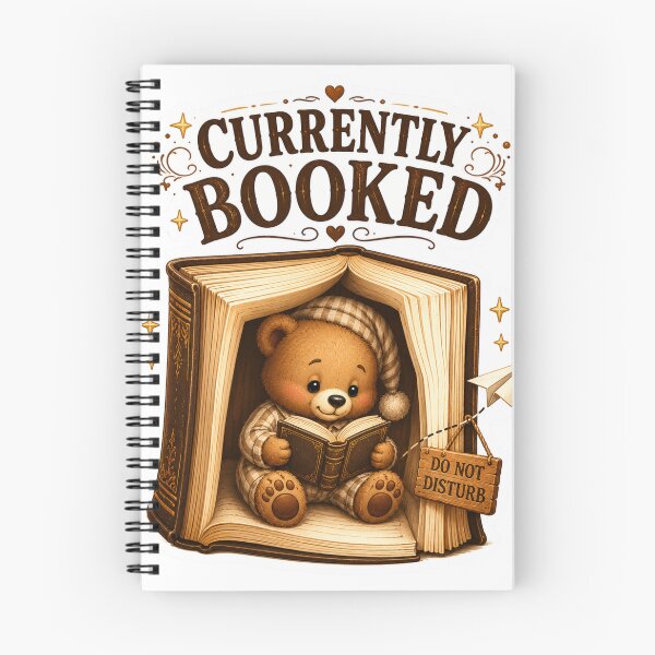 Item preview, Currently Booked Cute Teddy Bear Sticker | Funny Book Lover Gift for Readers & Bibliophiles designed and sold by DreamTags Studio.