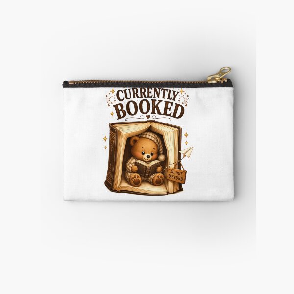 Item preview, Currently Booked Cute Teddy Bear Sticker | Funny Book Lover Gift for Readers & Bibliophiles designed and sold by DreamTags Studio.