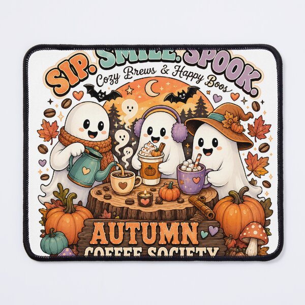 Item preview, Sip Smile Spook Autumn Coffee Society T-Shirt | Cute Ghost Coffee Halloween Fall Design designed and sold by Rx Graphic Studio.