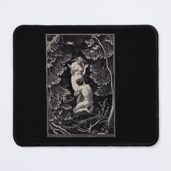 Item preview, Adam And Eve Dark Forest Max Svabinsky Antique Illustration designed and sold by TeeARTHY.
