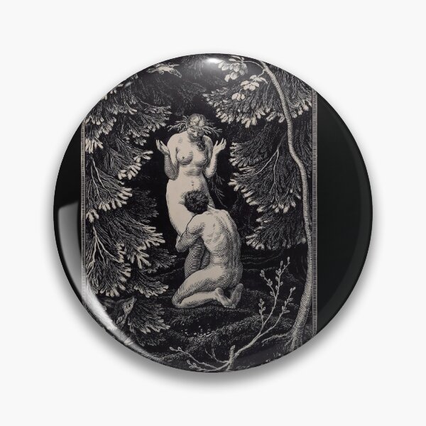 Item preview, Adam And Eve Dark Forest Max Svabinsky Antique Illustration designed and sold by TeeARTHY.