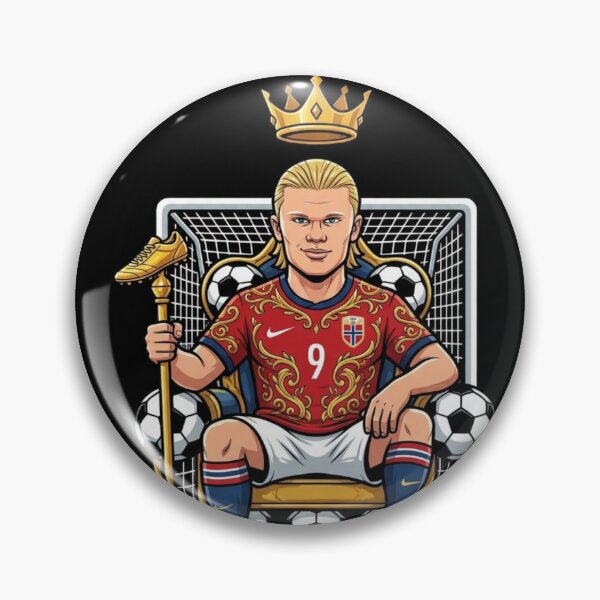 Item preview, The Reigning King erling Norway Football Caricature haaland designed and sold by thenewall.