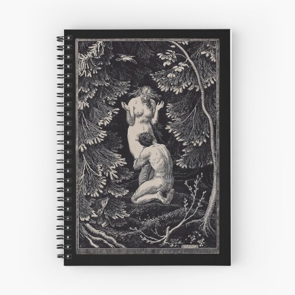 Item preview, Adam And Eve Dark Forest Max Svabinsky Antique Illustration designed and sold by TeeARTHY.