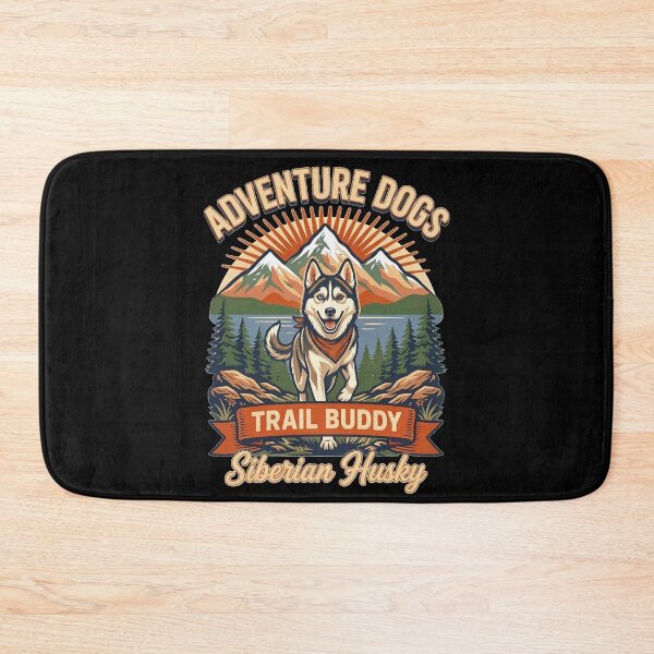Item preview, Adventure Dogs – Trail Buddy | Siberian Husky Vintage Hiking designed and sold by No Excuses Supply.