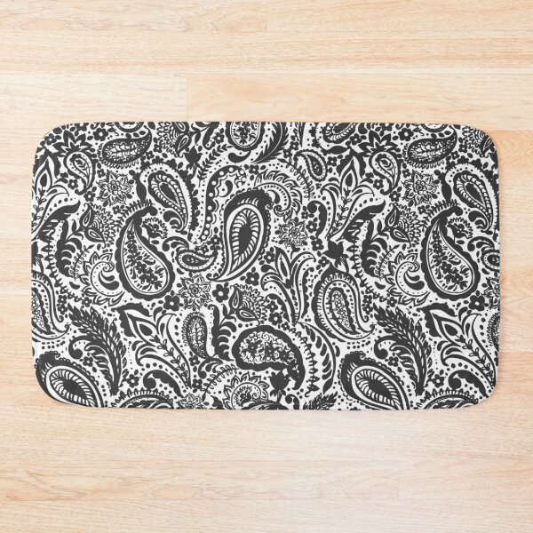 Item preview, Black and white paisley pattern designed and sold by bokasin.