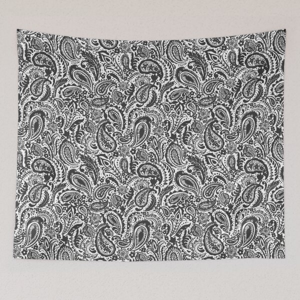 Item preview, Black and white paisley pattern designed and sold by bokasin.