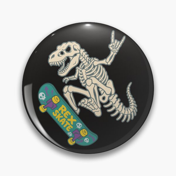 Item preview, Skateboarding T-Rex Skeleton 90s Retro Cartoon For Skater Kids designed and sold by roarsomethings.