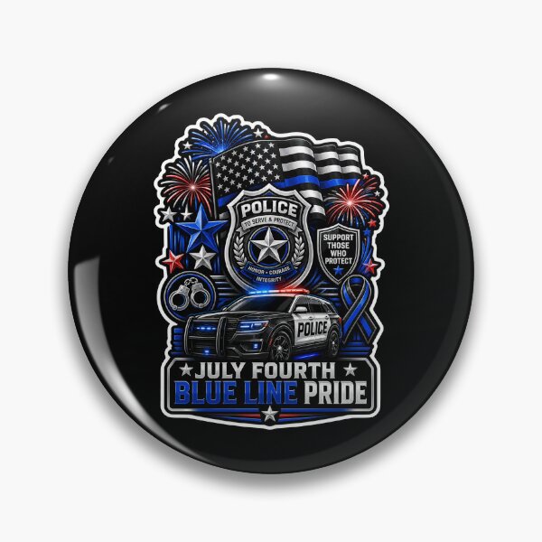 Item preview, July Fourth Blue Line Pride Police Support 4th Of July Gift designed and sold by ConCeptGifts.