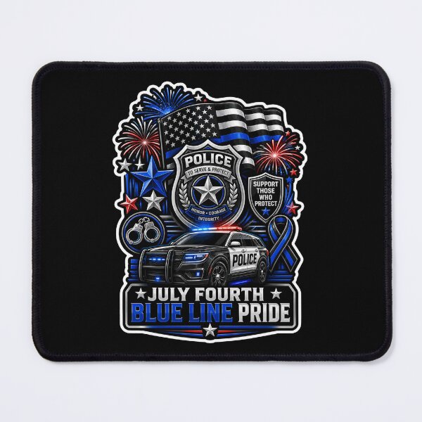 Item preview, July Fourth Blue Line Pride Police Support 4th Of July Gift designed and sold by ConCeptGifts.