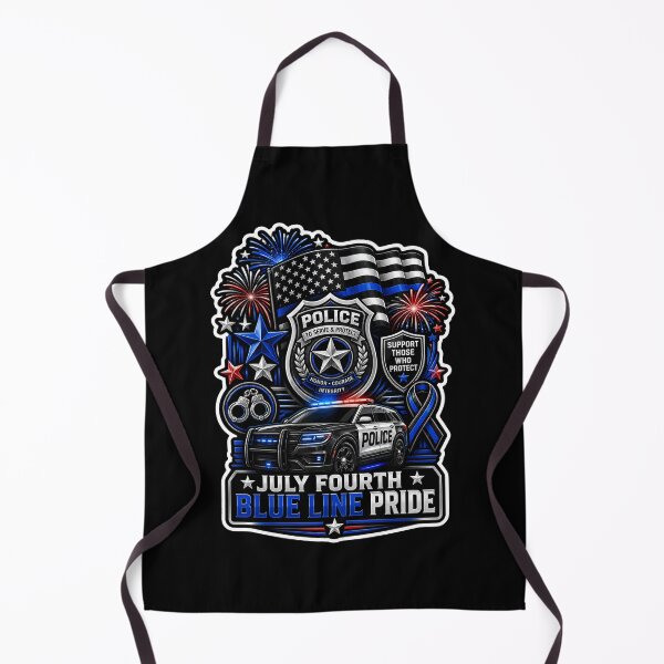 Item preview, July Fourth Blue Line Pride Police Support 4th Of July Gift designed and sold by ConCeptGifts.