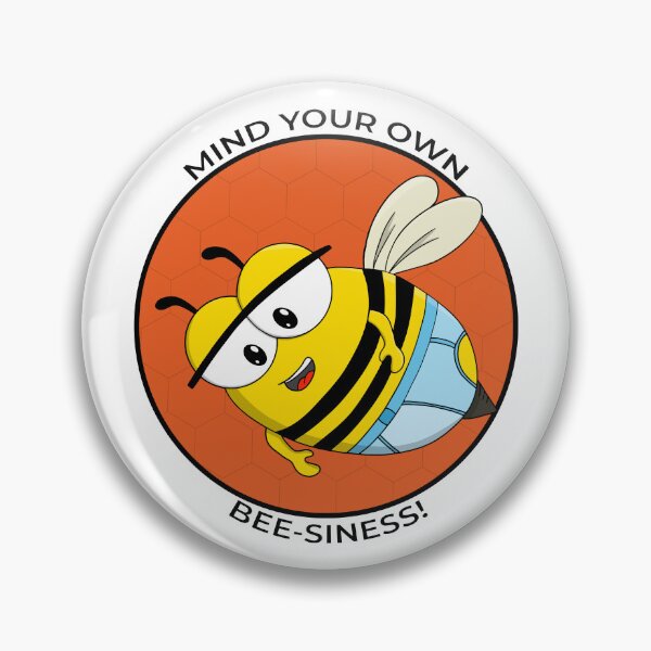 Item preview, Mind Your Own Bee-siness Funny Cartoon Bee designed and sold by shopdiego.