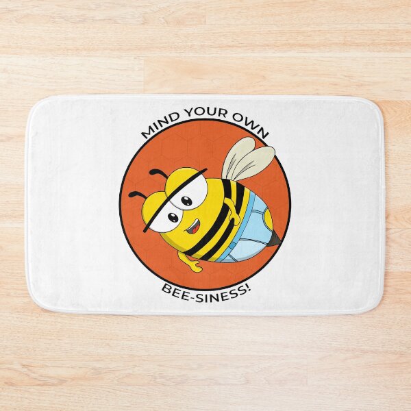 Item preview, Mind Your Own Bee-siness Funny Cartoon Bee designed and sold by shopdiego.