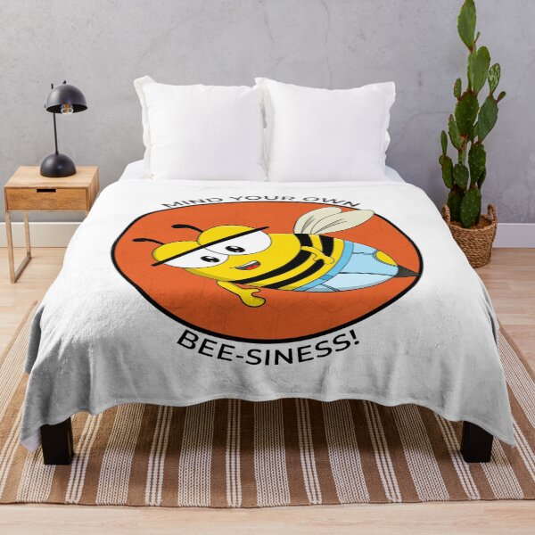 Item preview, Mind Your Own Bee-siness Funny Cartoon Bee designed and sold by shopdiego.