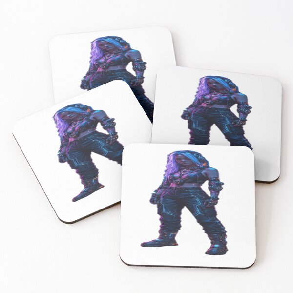 Item preview, Neon Cyberpunk Tactical Warrior Girl designed and sold by Designs by kp .