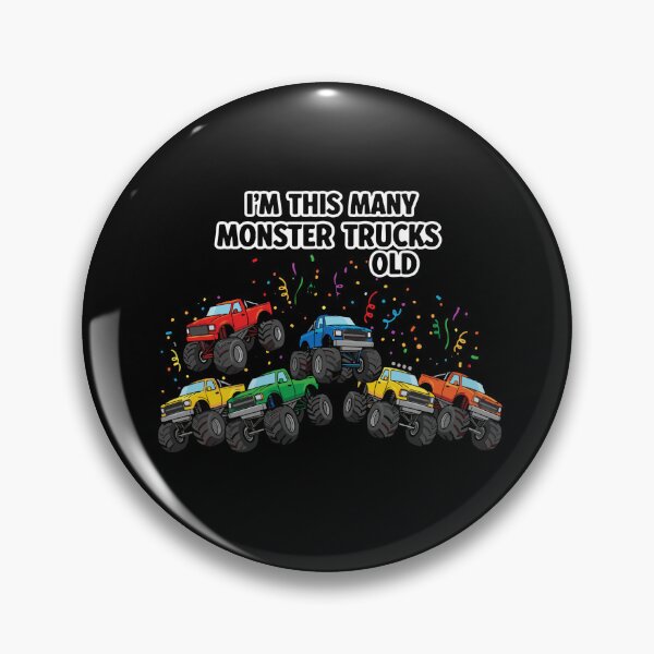 Item preview, I'm This Many Monster Trucks Old Birthday Kids Monster Truck Celebration designed and sold by PopStars1993.