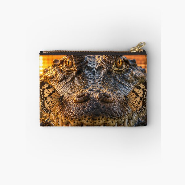 Item preview, Crocodile at peace with almost invisible butterflies designed and sold by JBXDesigner.