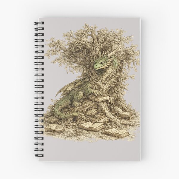 Item preview, Fantasy dragon with book - Pencil Sketch Design designed and sold by DreamCloths12.