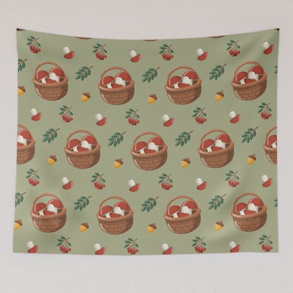 Item preview, Autumn Mushroom Basket Pattern designed and sold by EvLip-Artist.