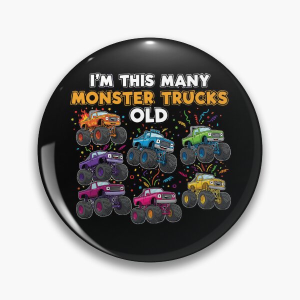 Item preview, I'm This Many Monster Trucks Old 7th Birthday Boy Kids Monster Truck Celebration designed and sold by PopStars1993.