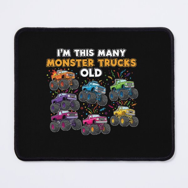 Item preview, I'm This Many Monster Trucks Old 7th Birthday Boy Kids Monster Truck Celebration designed and sold by PopStars1993.