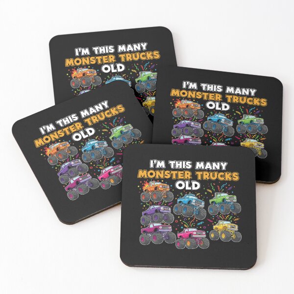 Item preview, I'm This Many Monster Trucks Old 7th Birthday Boy Kids Monster Truck Celebration designed and sold by PopStars1993.