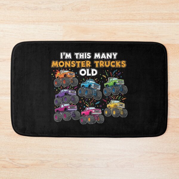 Item preview, I'm This Many Monster Trucks Old 7th Birthday Boy Kids Monster Truck Celebration designed and sold by PopStars1993.