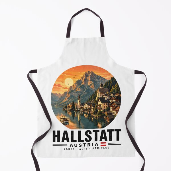 Item preview, Hallstatt Austria Vintage Alpine Lake Travel Landscape designed and sold by TAOptimus .
