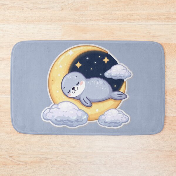 Item preview, Cute Sleepy Seal Kawaii Sticker | Dreamy Moon & Stars designed and sold by Stylestickers55.