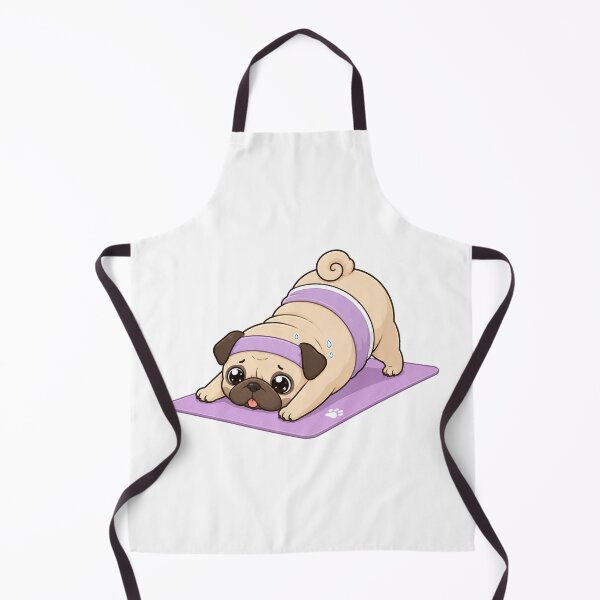 Item preview, Cute Pug Doing Yoga Kawaii Cartoon Fitness Dog Design designed and sold by Seculinator.