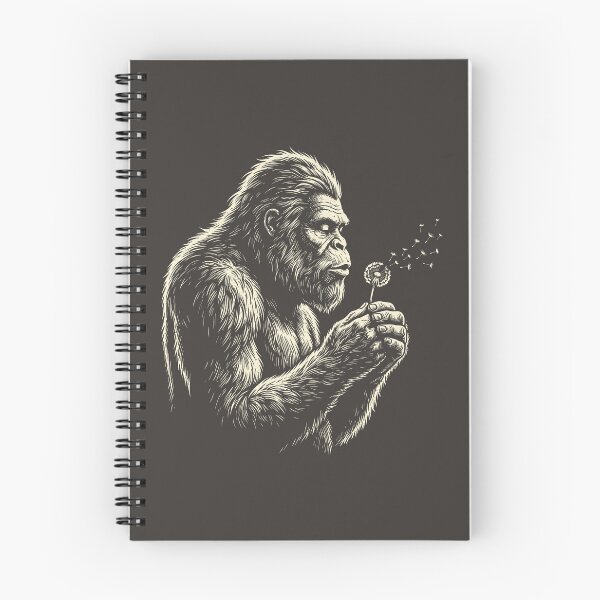 Item preview, Bigfoot Sasquatch Blowing on a Dandelion Vintage Cryptid  designed and sold by Y-Vibes.