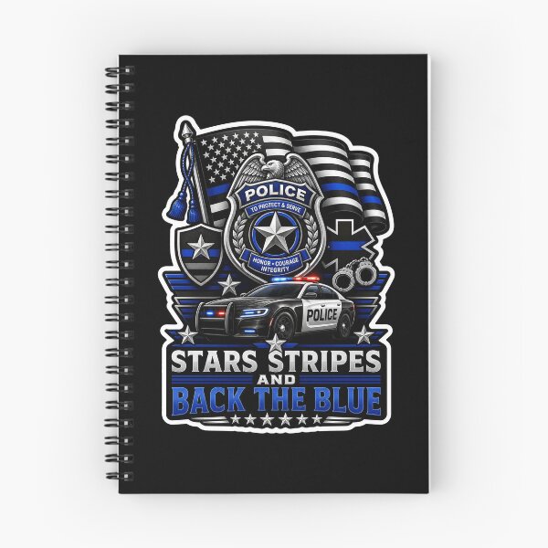 Item preview, Stars Stripes And Back The Blue Police Officer Support Patriotic Gift designed and sold by ConCeptGifts.