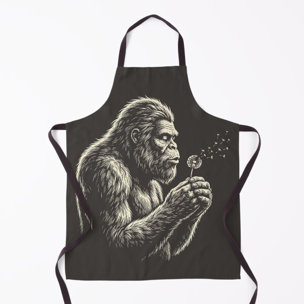 Item preview, Bigfoot Sasquatch Blowing on a Dandelion Vintage Cryptid designed and sold by Y-Vibes.